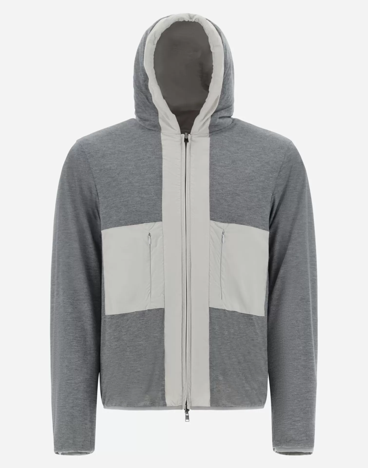 Herno Bomber>Resort Bomber Jacket In Light Nylon Stretch & Light Jersey Chantilly