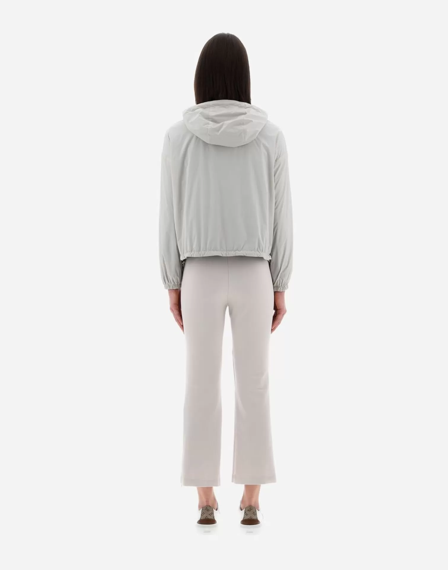 Herno Bomber>Resort Bomber Jacket In Light Nylon Stretch & Light Jersey Chantilly