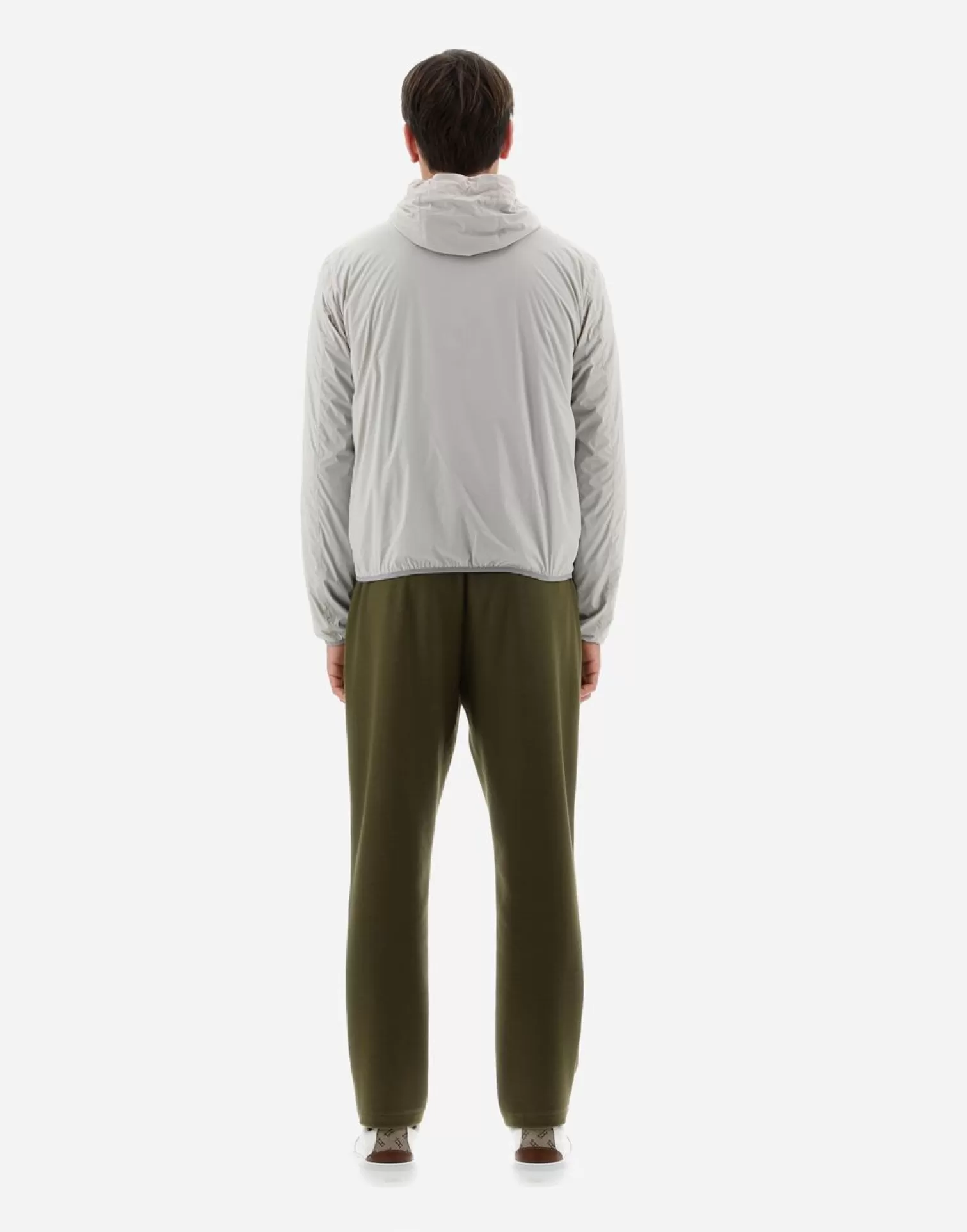 Herno Bomber>Resort Bomber Jacket In Light Nylon Stretch & Light Jersey Chantilly