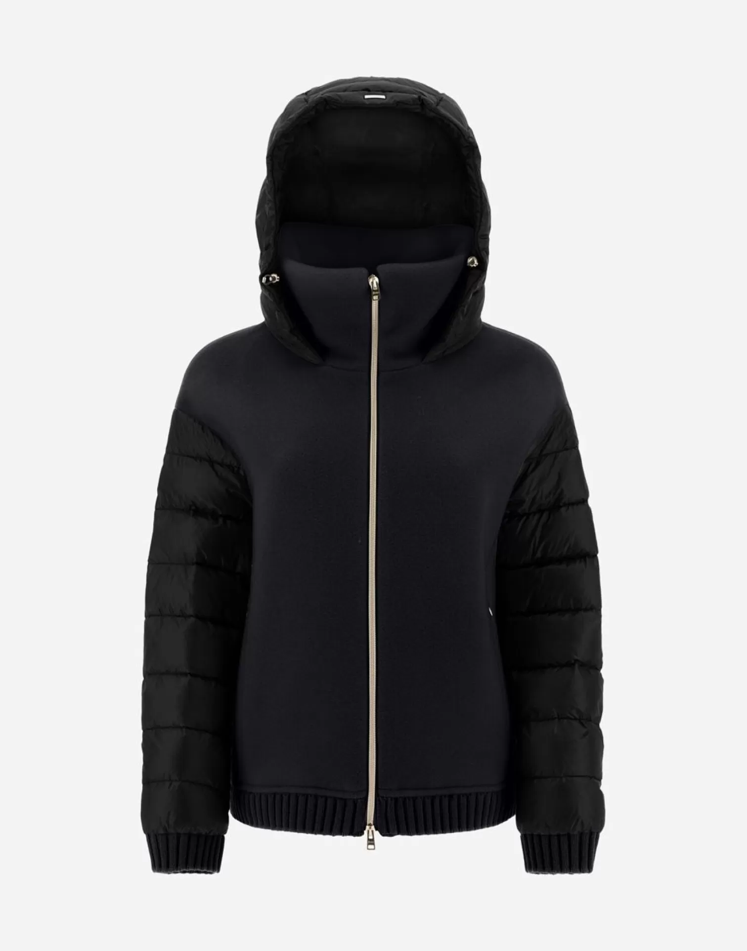 Herno Bomber>Resort Bomber Jacket In Modern Double & Nylon Ultralight Black