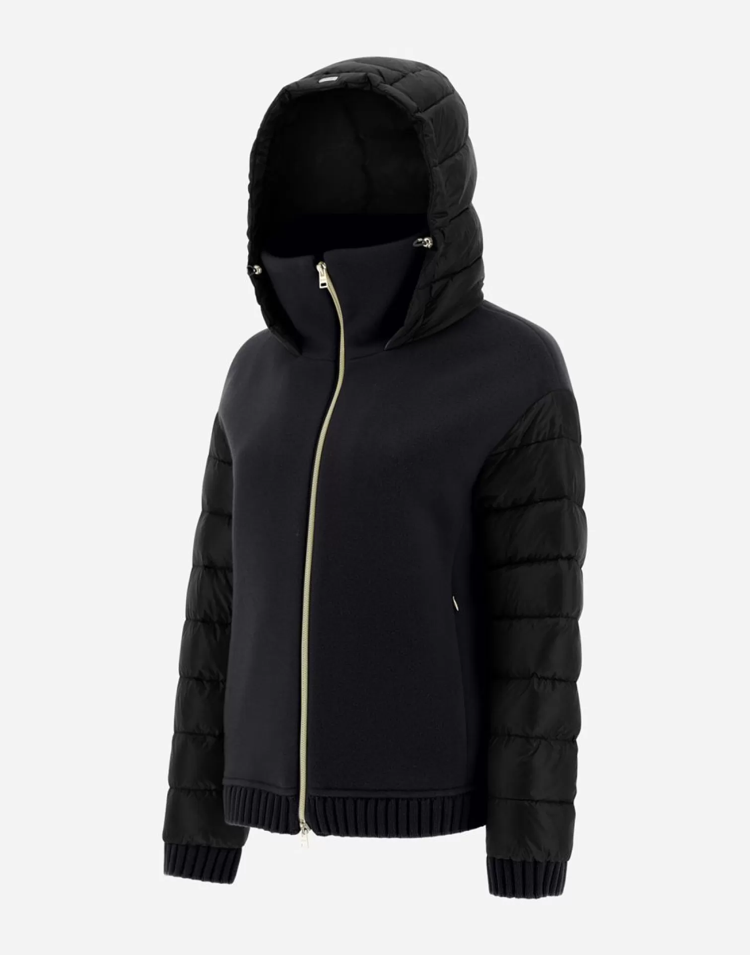 Herno Bomber>Resort Bomber Jacket In Modern Double & Nylon Ultralight Black