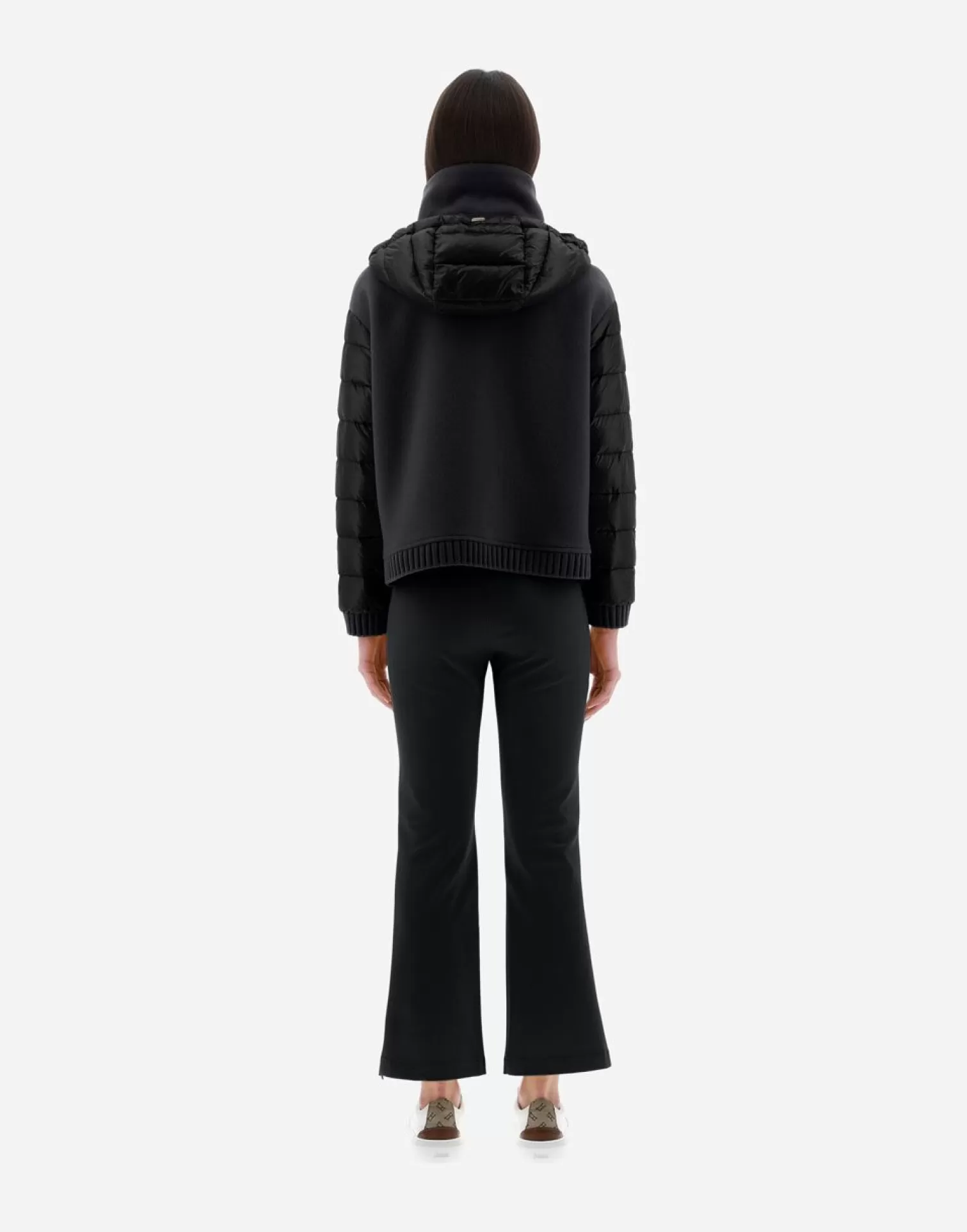 Herno Bomber>Resort Bomber Jacket In Modern Double & Nylon Ultralight Black