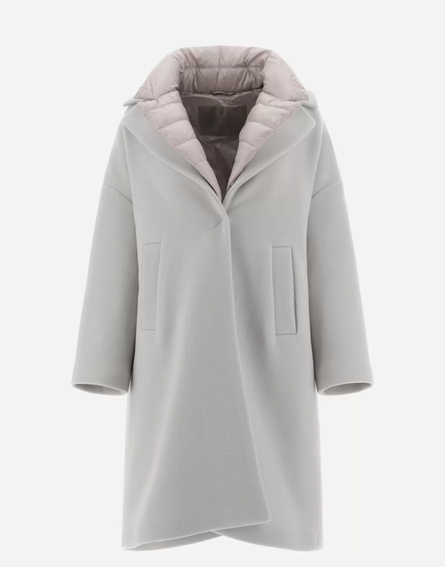 Herno Manteaux Et Trench-Coats>Resort Coat In Modern Double & Nylon Ultralight Chantilly