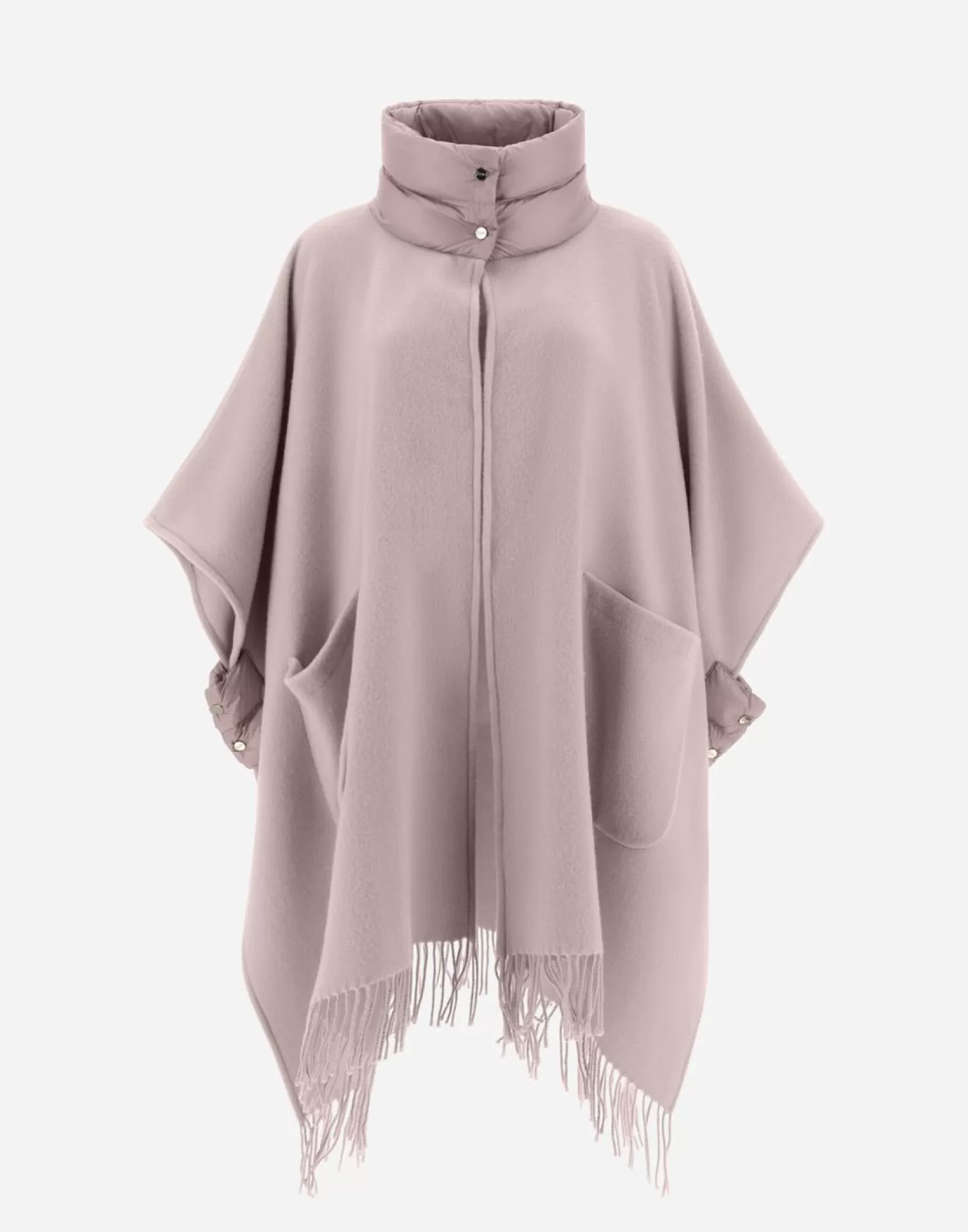 Herno Trapèze>Resort Poncho In Warmy & Nylon Ultralight Lilac