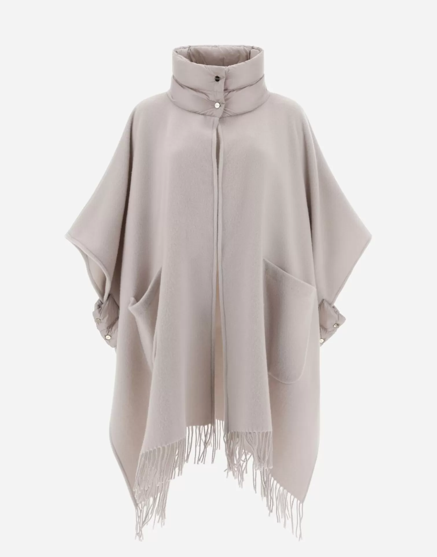 Herno Trapèze>Resort Poncho In Warmy & Nylon Ultralight Chantilly