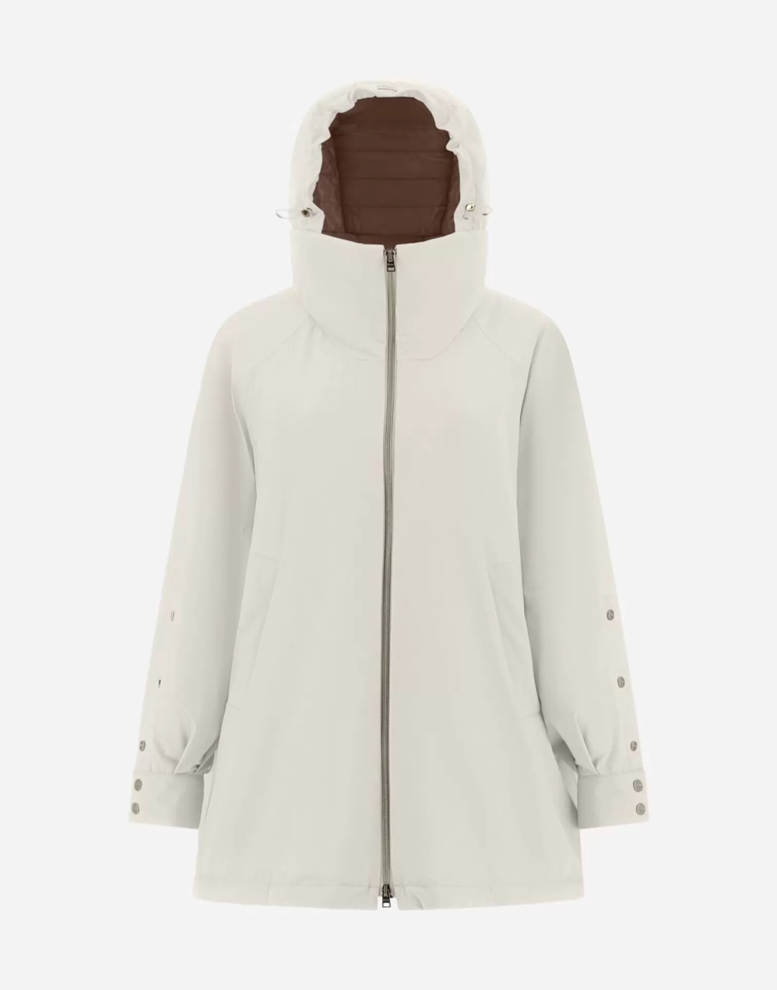 Herno Trapèze>Resort Ponente Travel A-Shape Jacket White