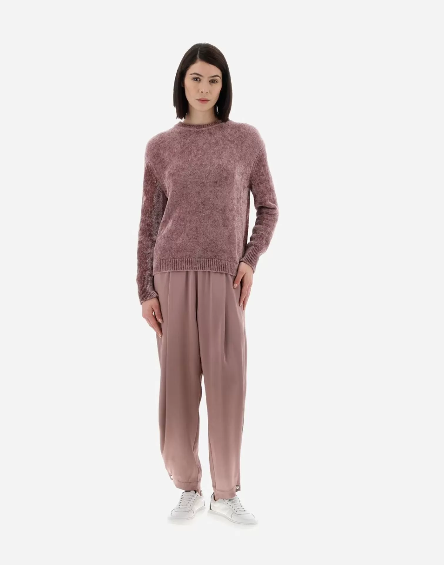 Herno Pulls Et Cardigans>Resort Pullover In Chenille Knit Lilac