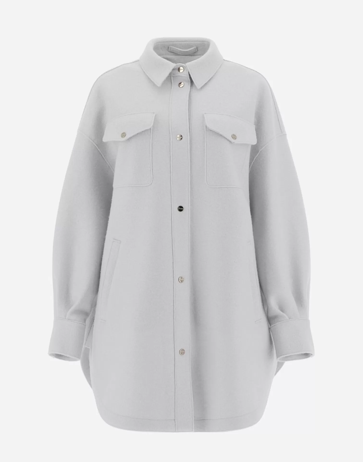 Herno Chemises>Resort Shirt In Light Boiled Wool Chantilly