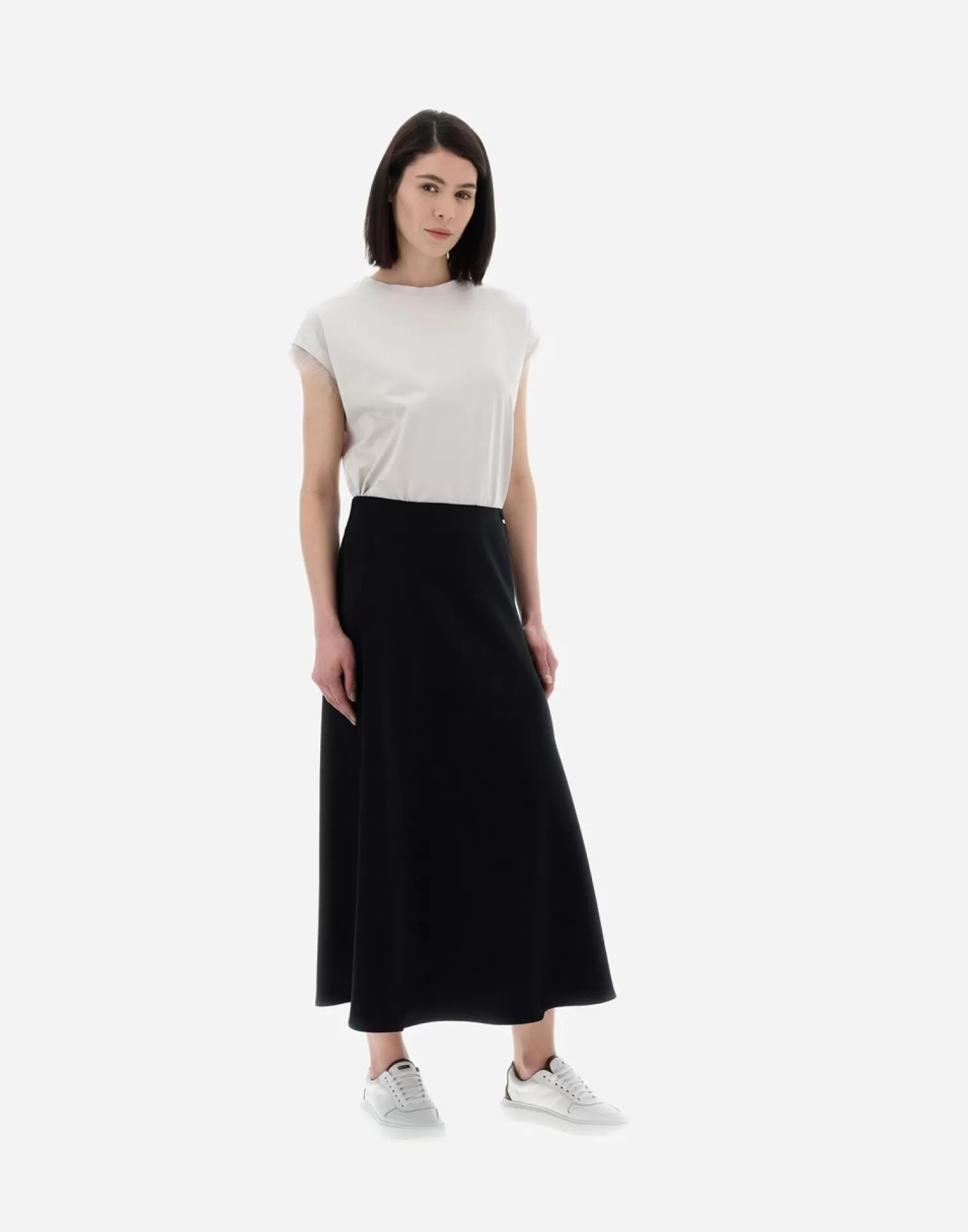 Herno Jupes>Resort Skirt In Satin Effect Black