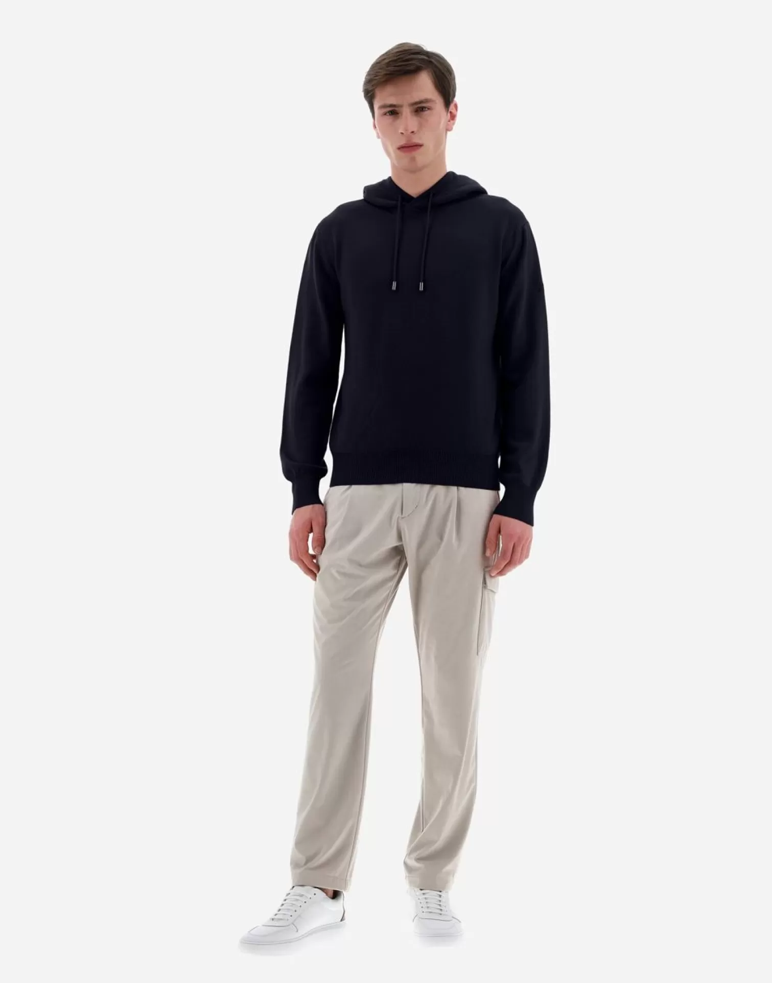 Herno Pulls Et Cardigans>Resort Sweater In Absolute Wool Dark Blue