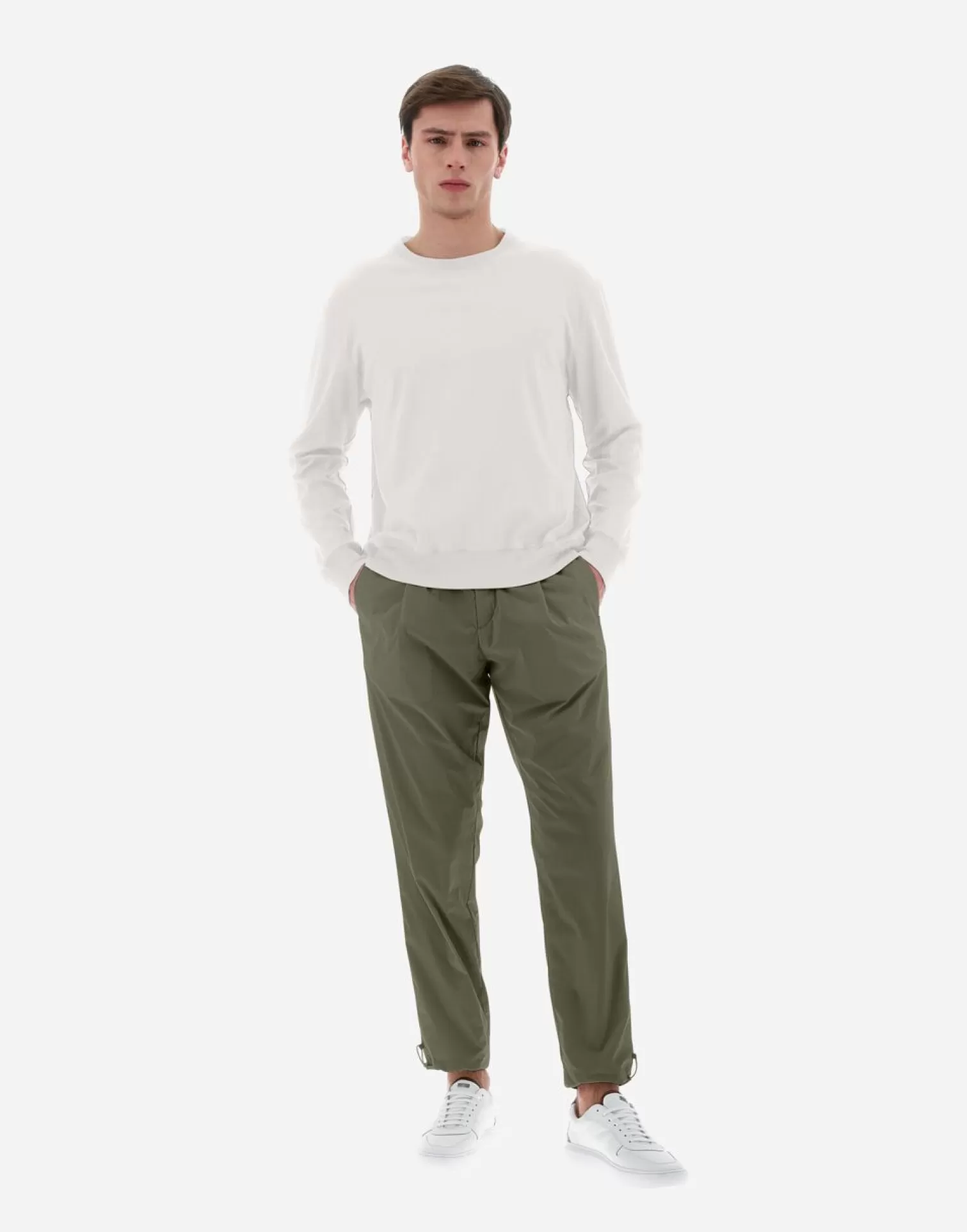 Herno Pulls Et Cardigans>Resort Sweatshirt In Basic Cotton Chantilly