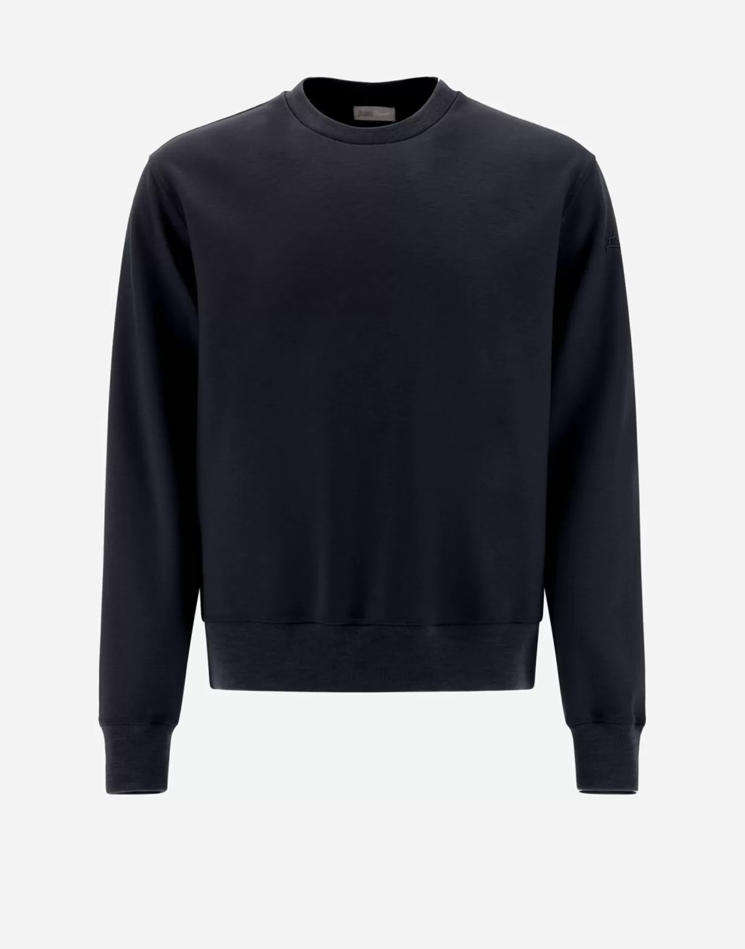 Herno Pulls Et Cardigans>Resort Sweatshirt In Boiled Wool Jersey Navy Blue