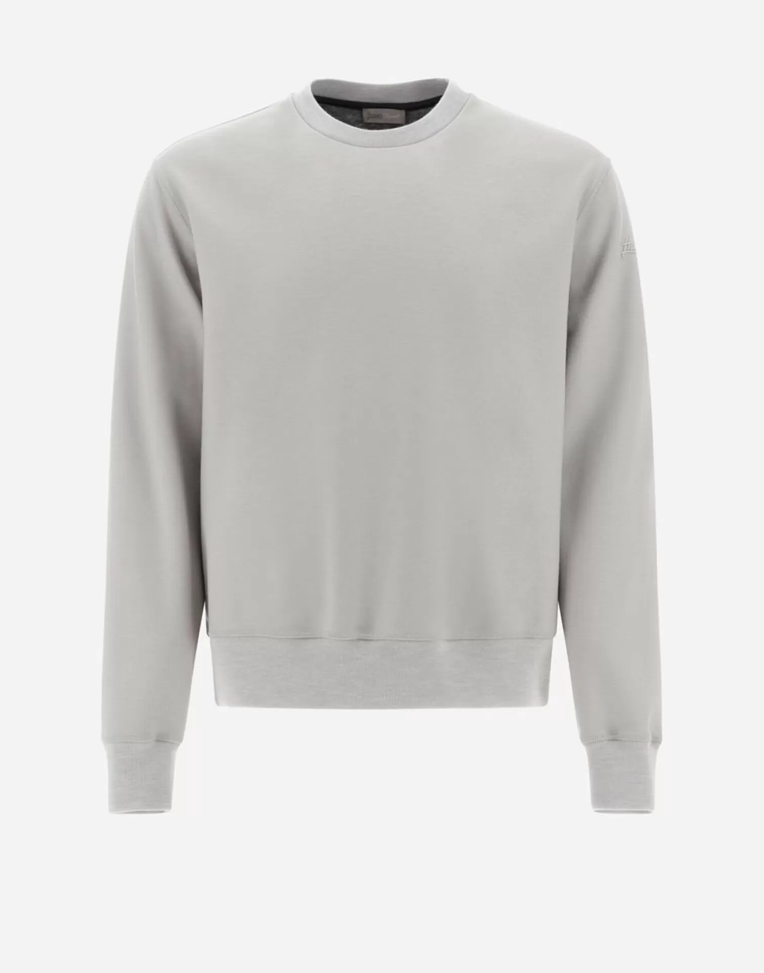 Herno Pulls Et Cardigans>Resort Sweatshirt In Boiled Wool Jersey Chantilly