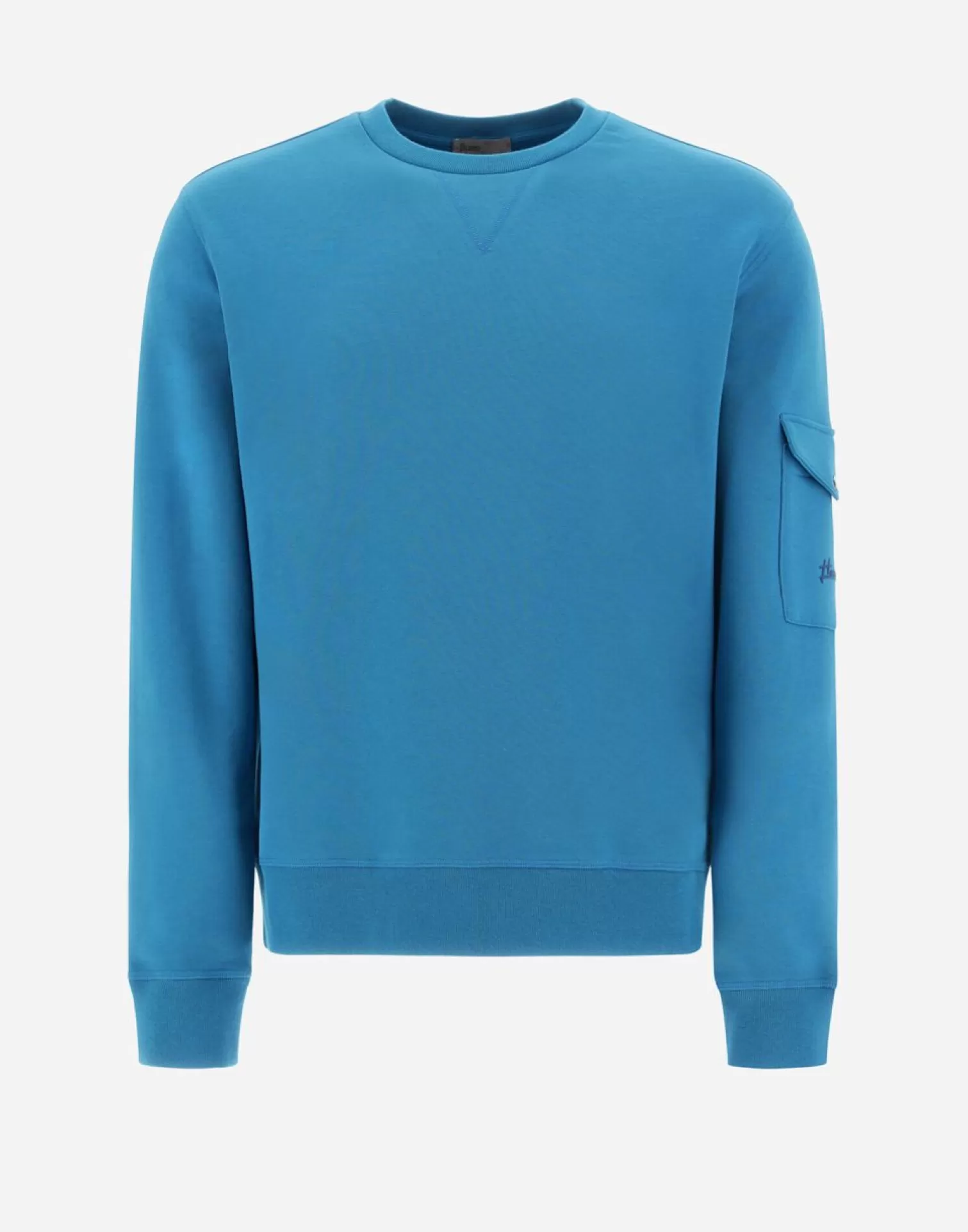 Herno Pulls Et Cardigans>Resort Sweatshirt In Cotton Sweater Smurf