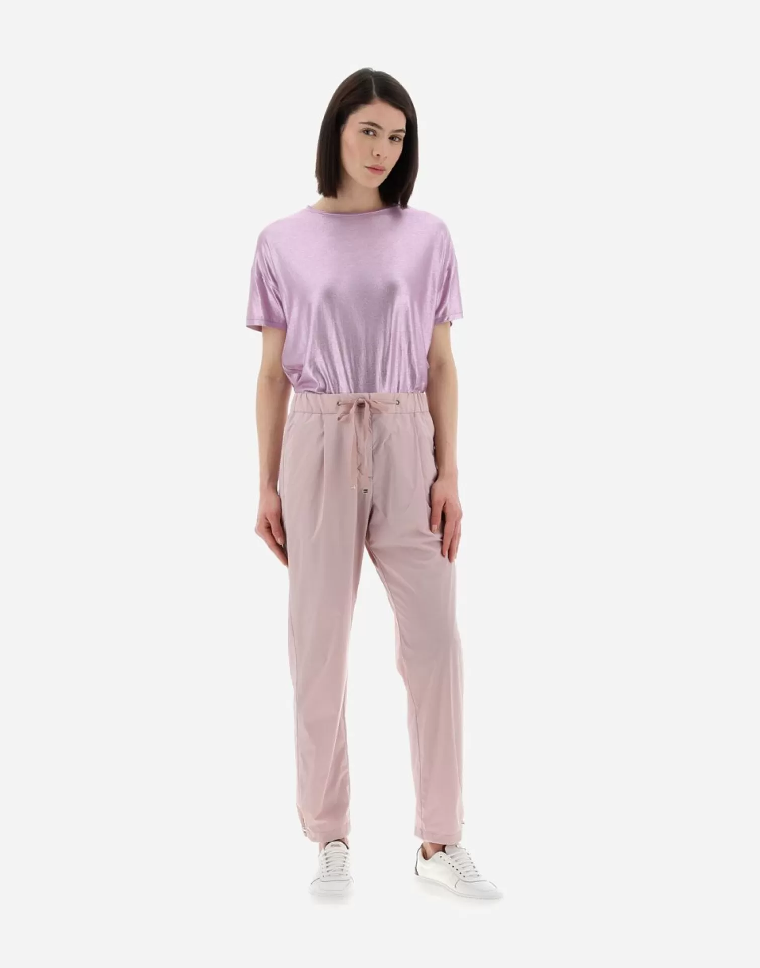 Herno Pantalons>Resort Trousers In Light Nylon Stretch Lilac