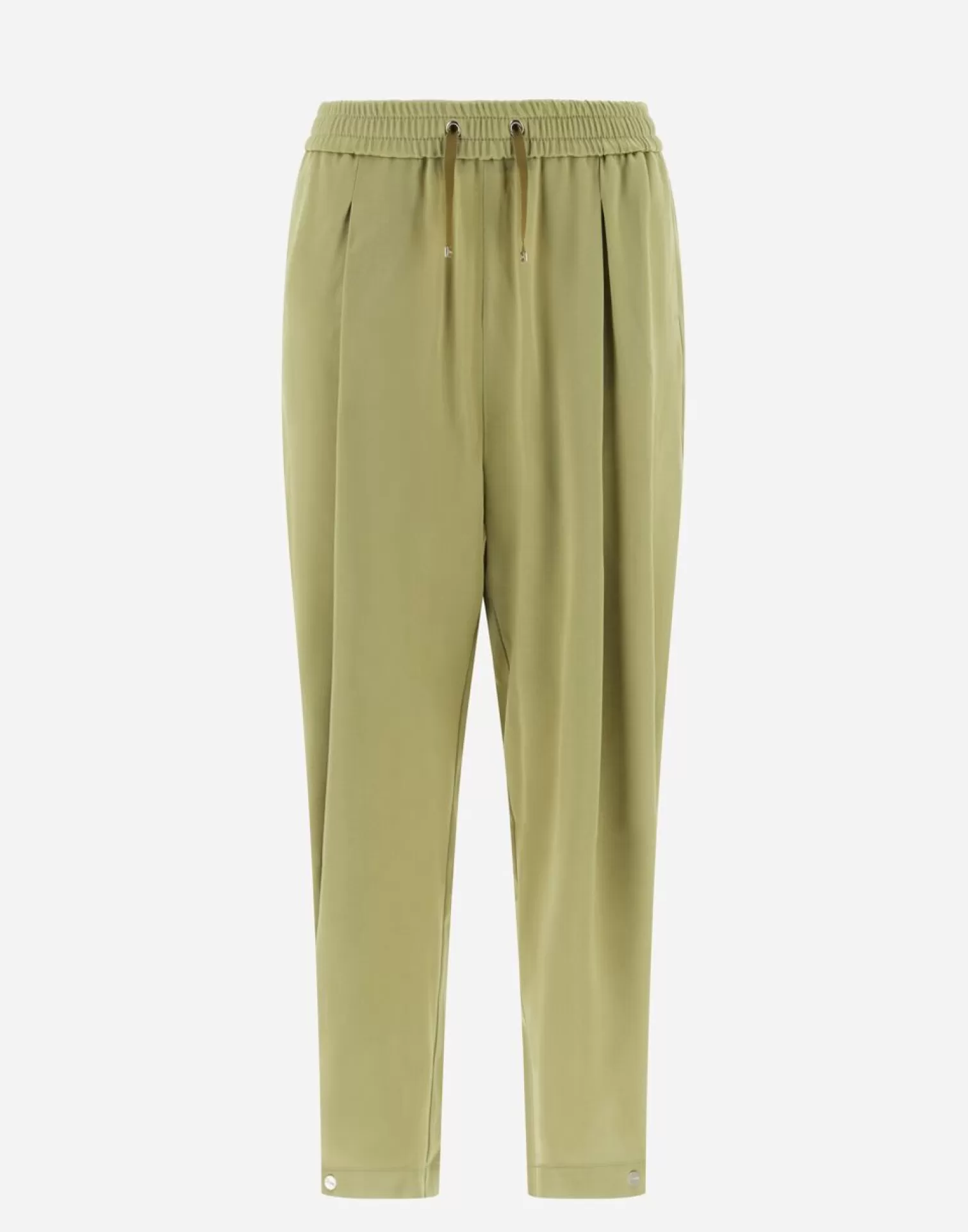 Herno Pantalons>Resort Trousers In Satin Effect Canary