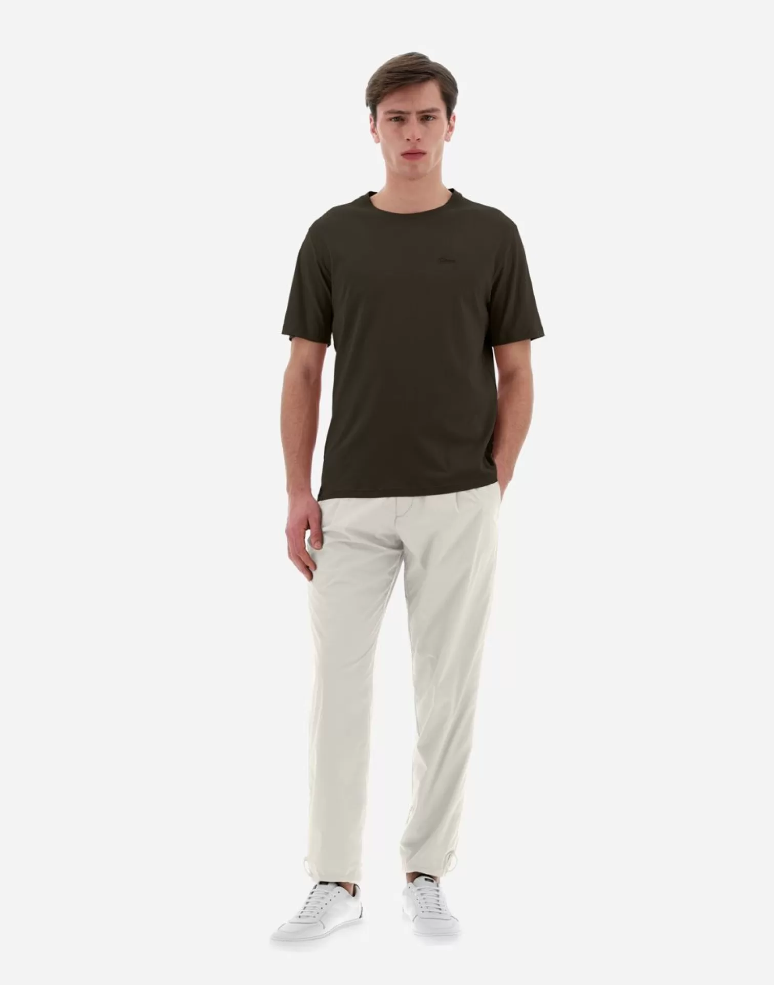 Herno T-Shirts Et Polos>Resort T-Shirt In Basic Cotton Light Military