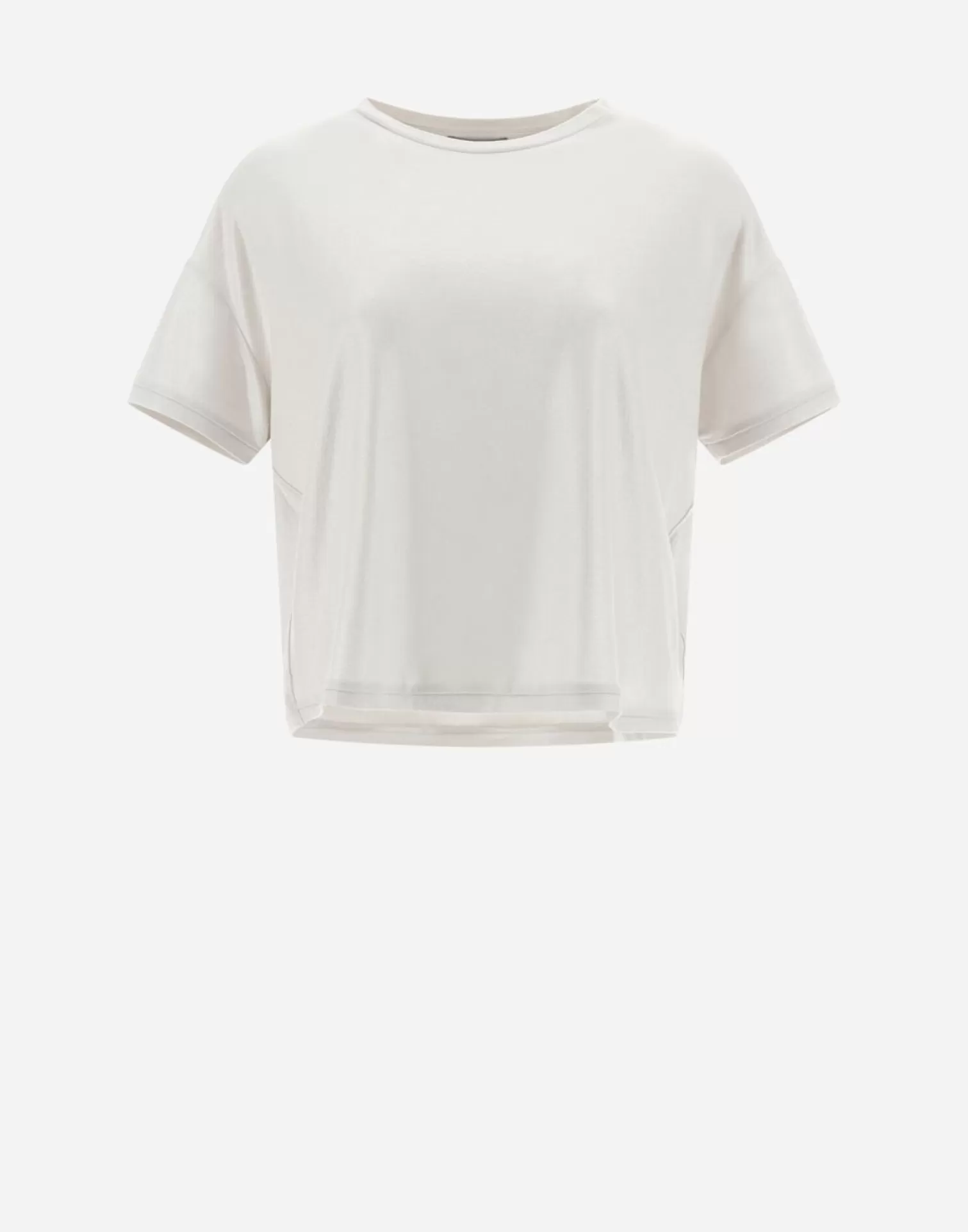 Herno T-Shirts>Resort T-Shirt In Coated Jersey Chantilly