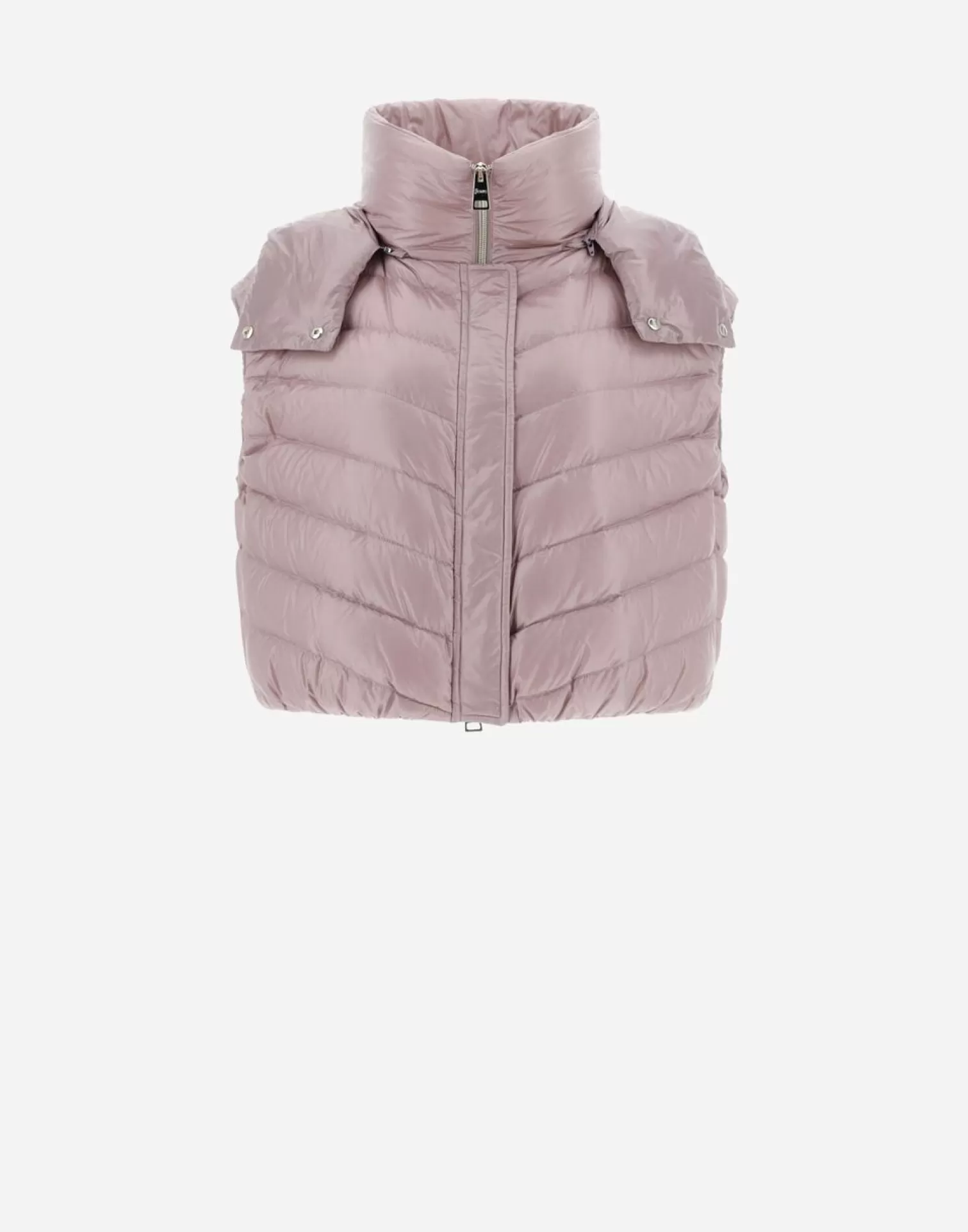 Herno Gilets>Resort Waistcoat In Nylon Ultralight Lilac