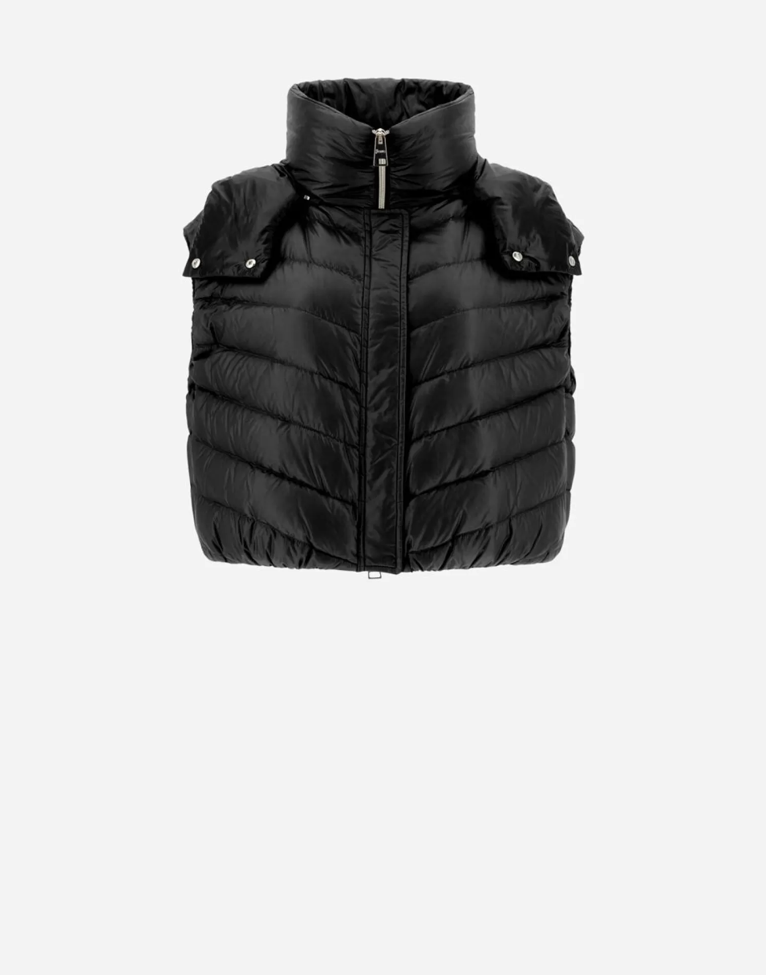 Herno Gilets>Resort Waistcoat In Nylon Ultralight Black