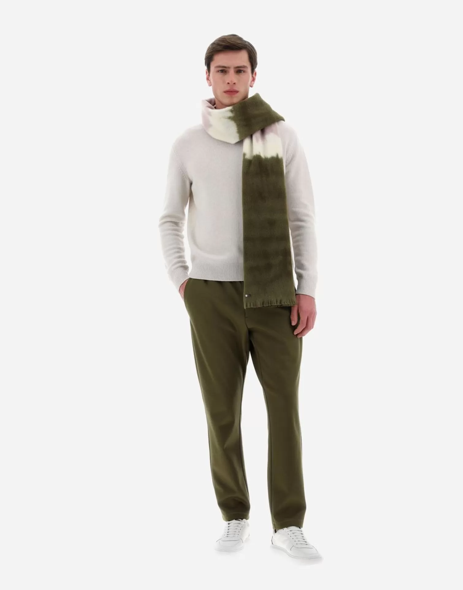 Herno Écharpe>Resort Wool Scarf Military