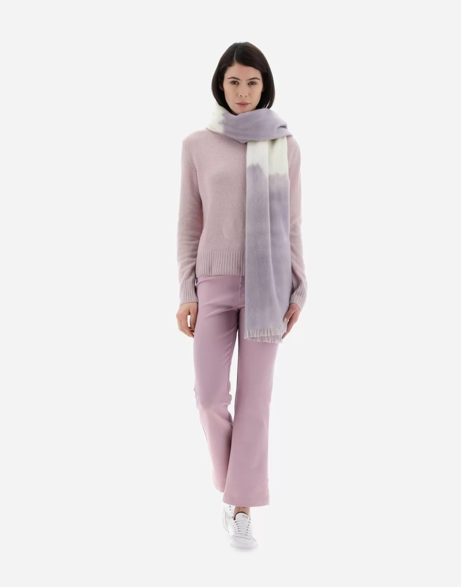 Herno Écharpe>Resort Wool Scarf Lilac/Canary