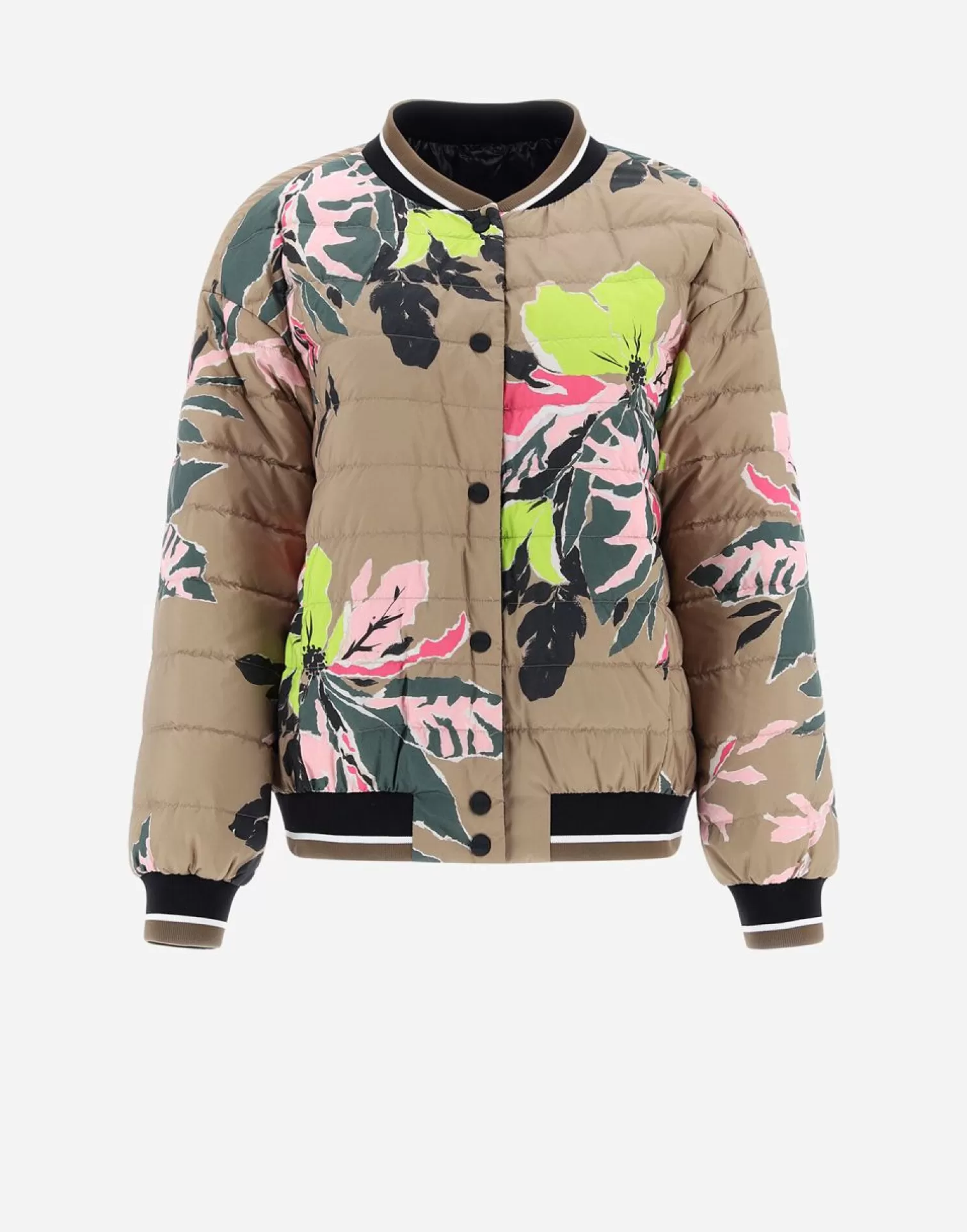 Herno Doudounes Courtes>Reversible Beta Flowers, Nylon Ultralight & Nuage Bomber Jacket Multicolor