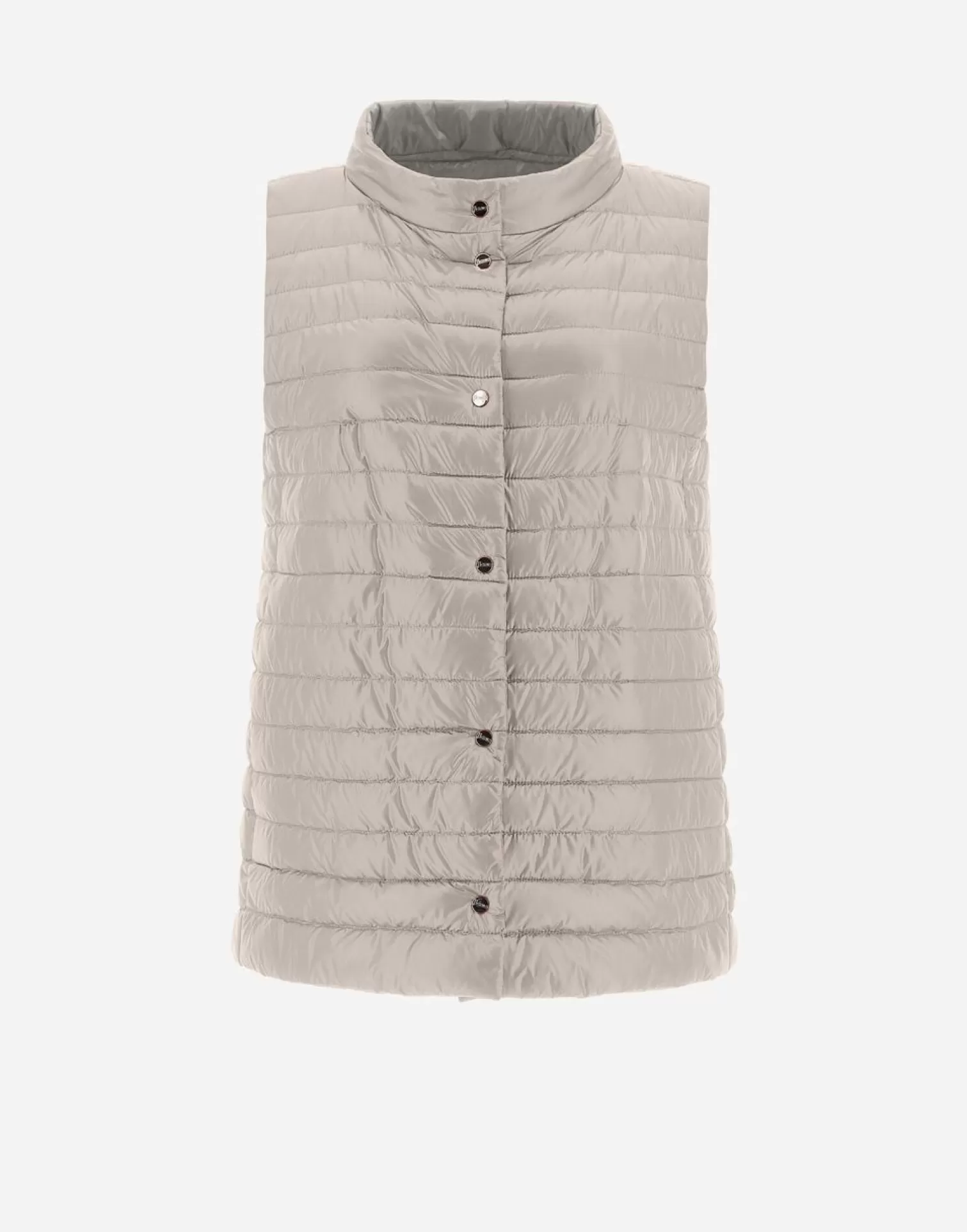 Herno Doudounes Longues>Reversible Two-Tone Waistcoat In Nylon Ultralight Chantilly