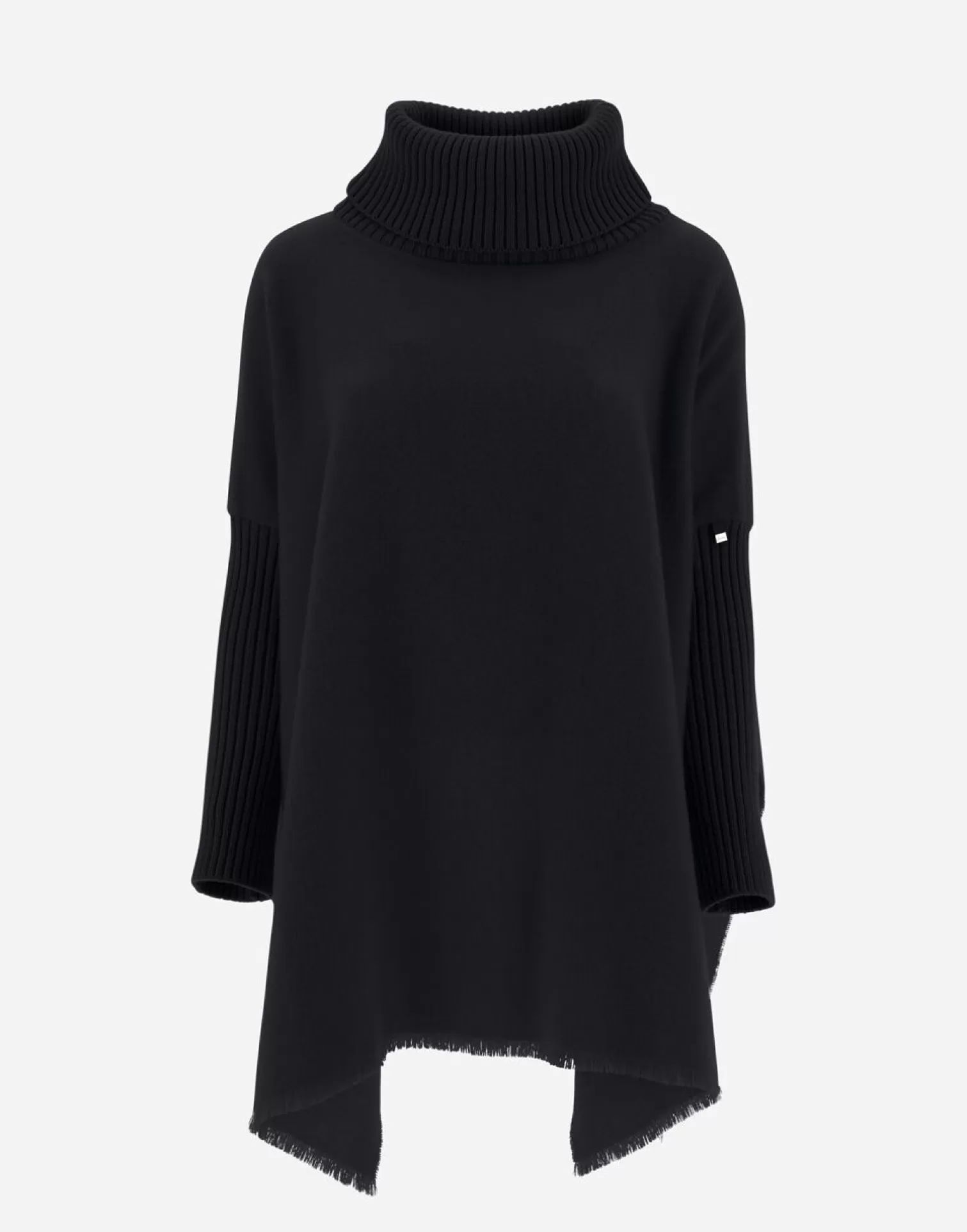 Herno Vestes>Soft Poncho Resort Black