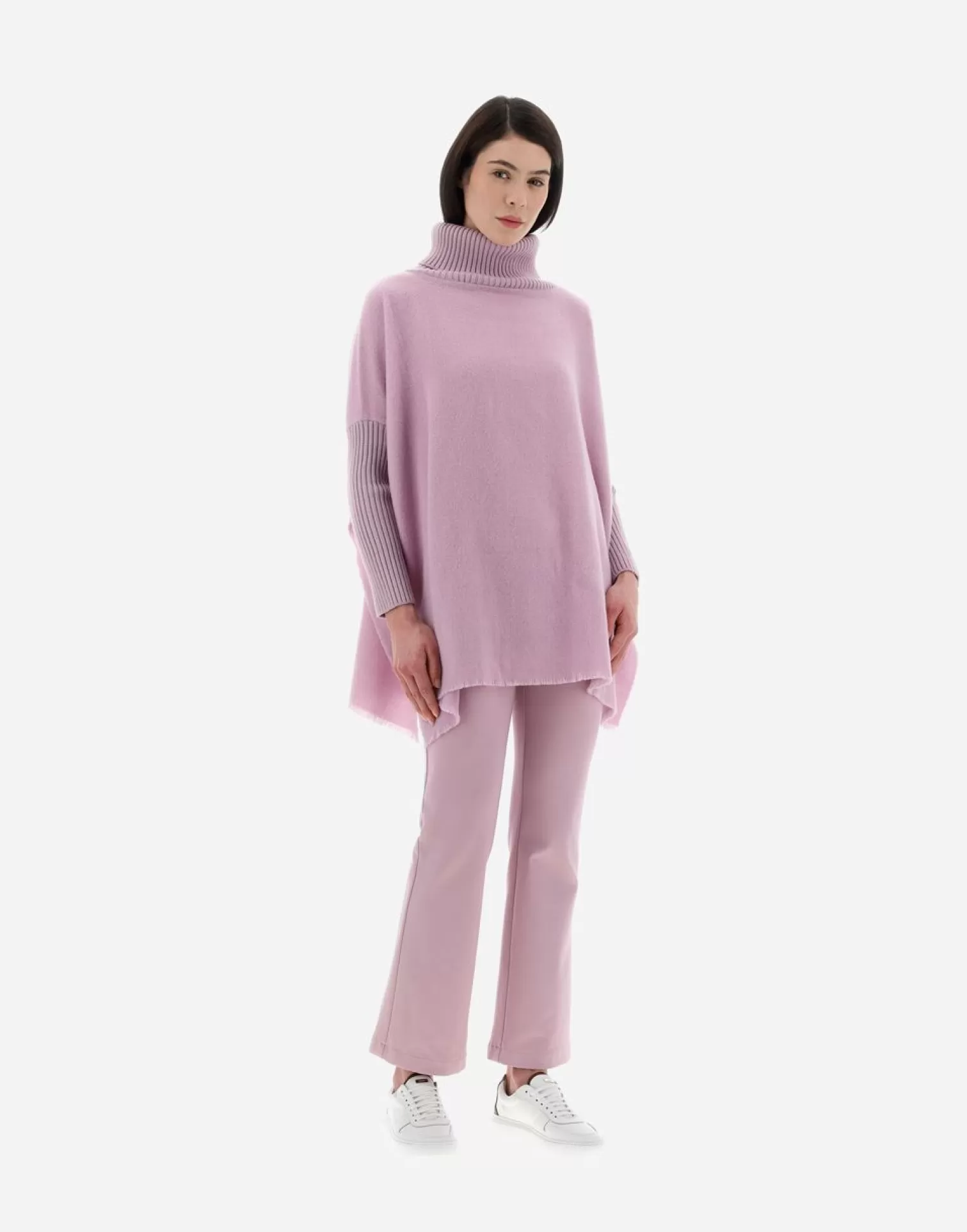 Herno Vestes>Soft Poncho Resort Lilac