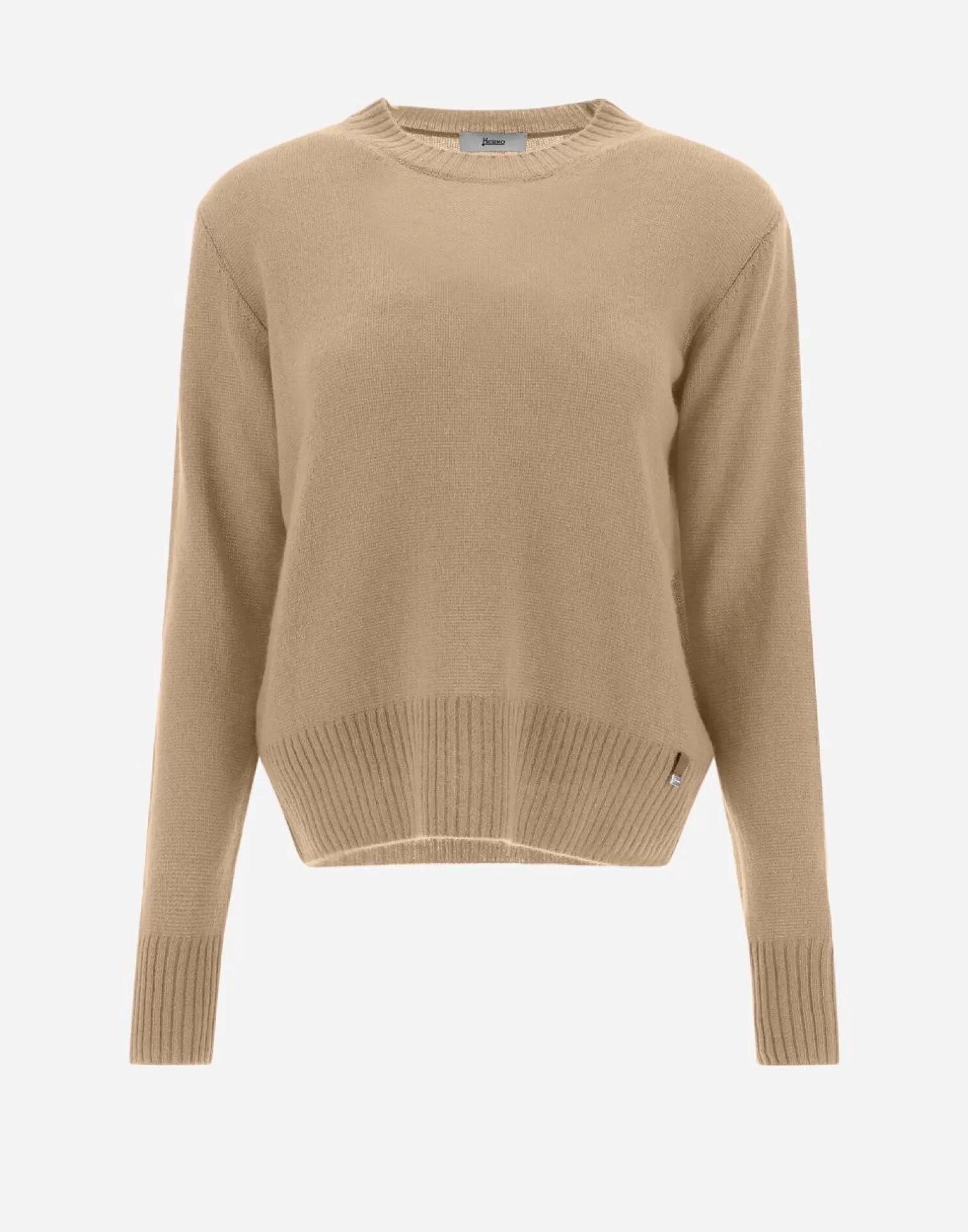 Herno Pulls Et Cardigans>Sweater In Cloud Cashmere Camel