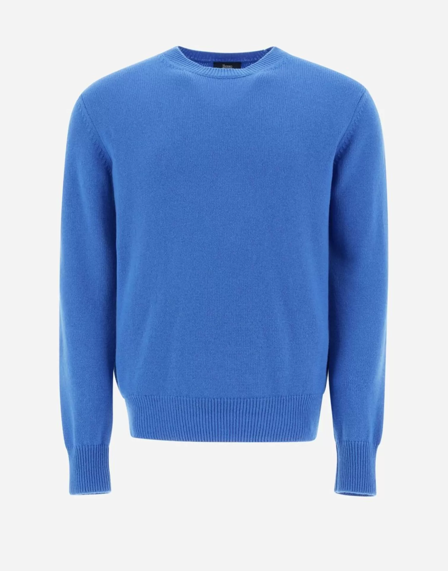 Herno Pulls Et Cardigans>Sweater In Eternity Cashmere Open Blue