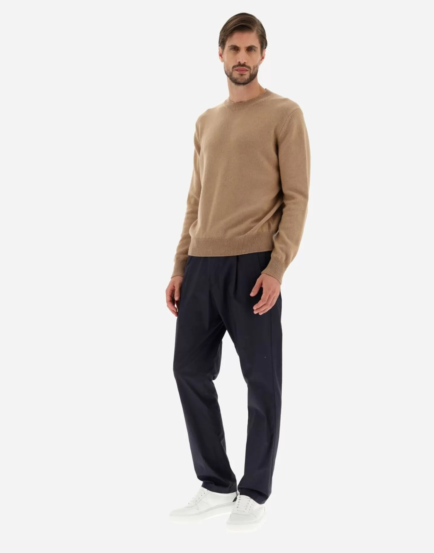 Herno Pulls Et Cardigans>Sweater In Eternity Cashmere Camel