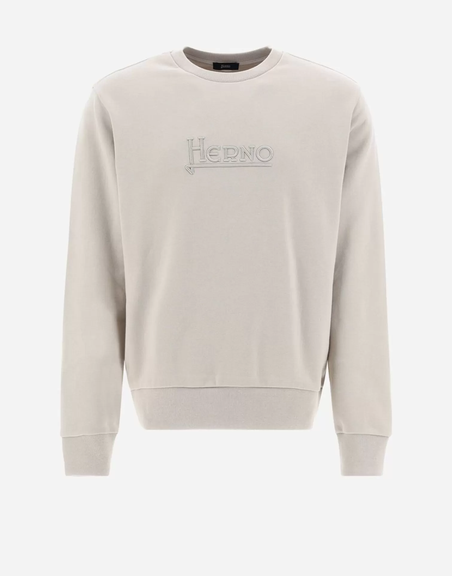 Herno Pulls Et Cardigans>Sweatshirt In Cotton Sweater Chantilly