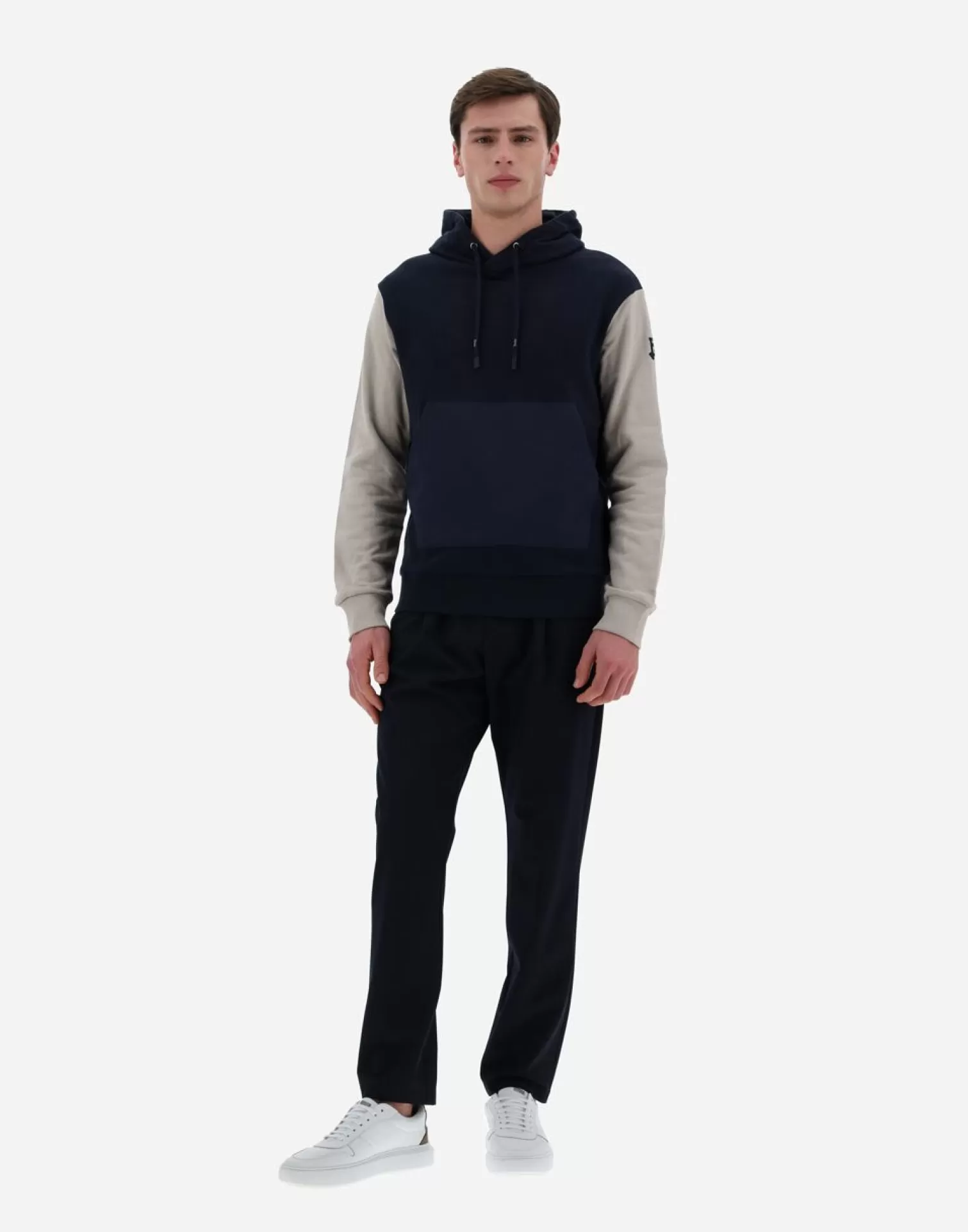 Herno Pulls Et Cardigans>Sweatshirt In Cotton Sweater Navy Blue