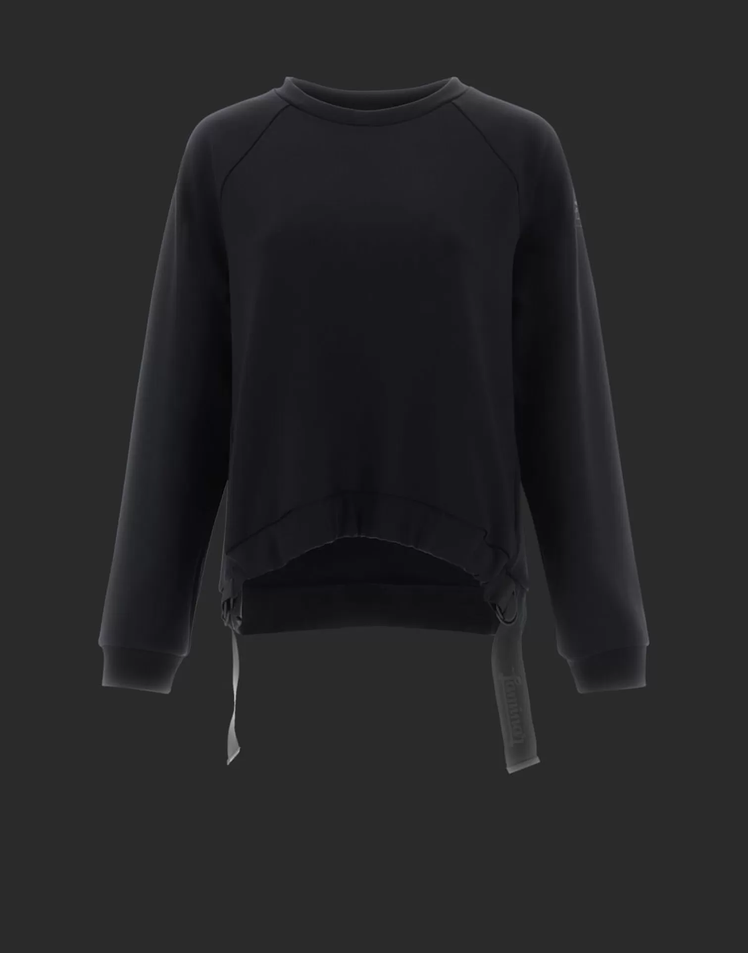 Herno Pulls Et Cardigans>Sweatshirt In Techno Light Scuba Black