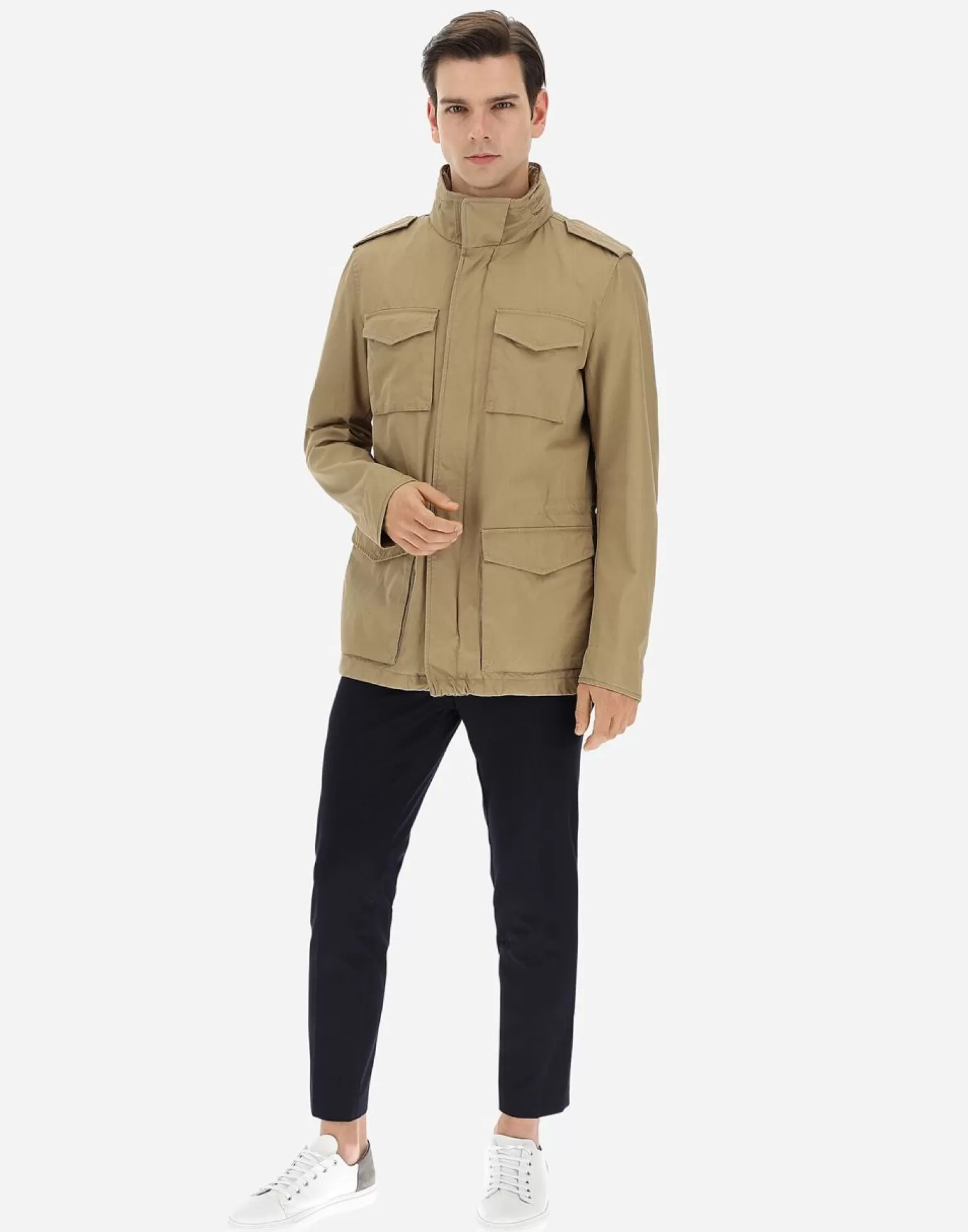 Herno Vestes Militaires>Tigri Washed Field Jacket Camel