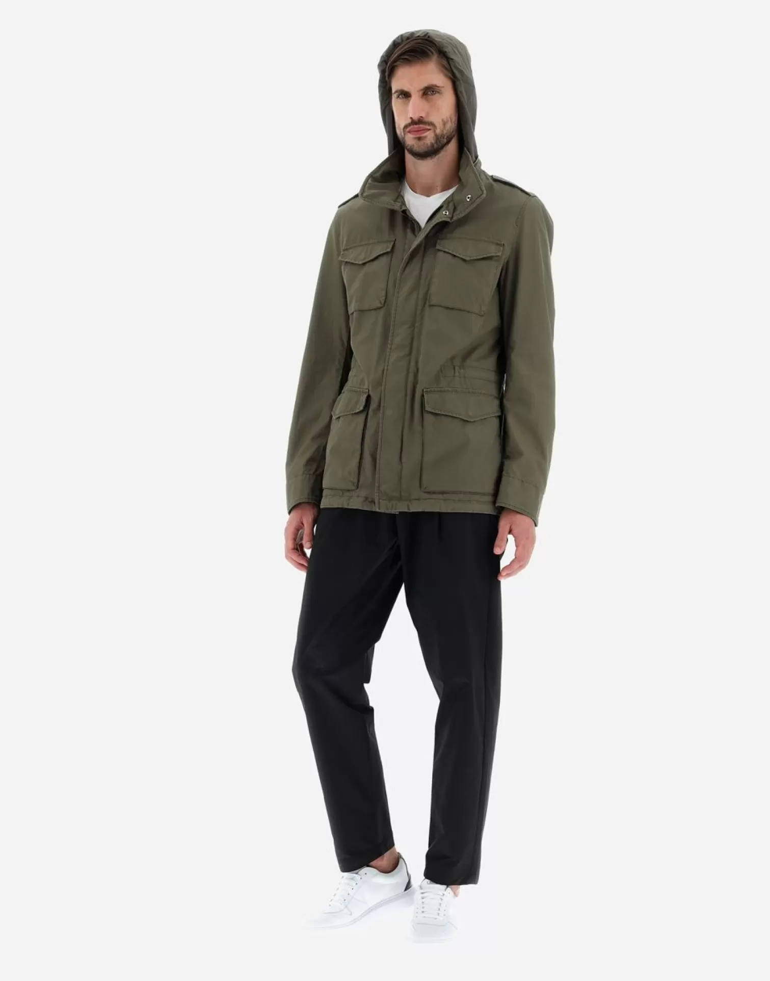 Herno Vestes Militaires>Tigri Washed Field Jacket Light Military