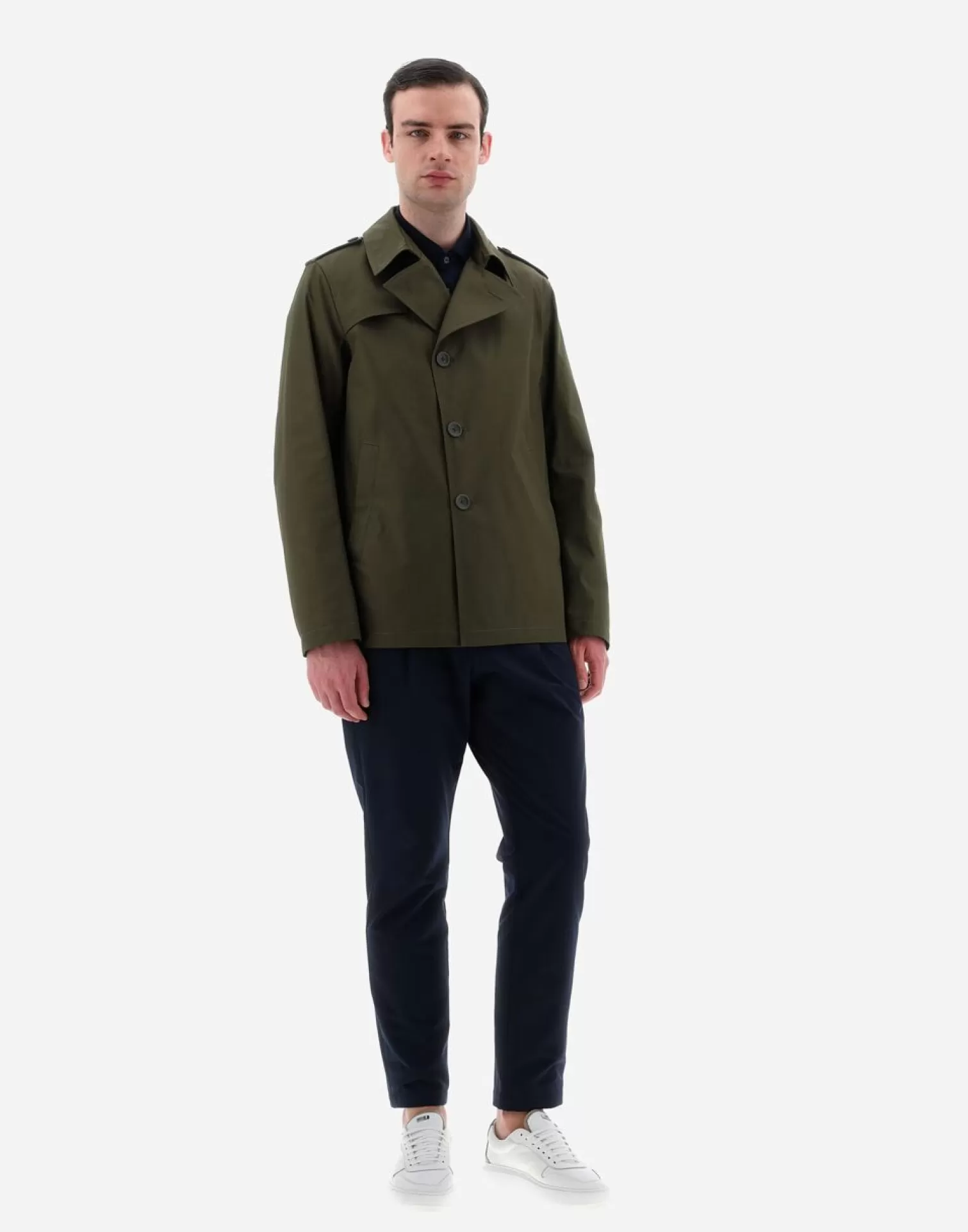 Herno Manteaux Et Trench-Coats>Trench Coat In Delon Light Military