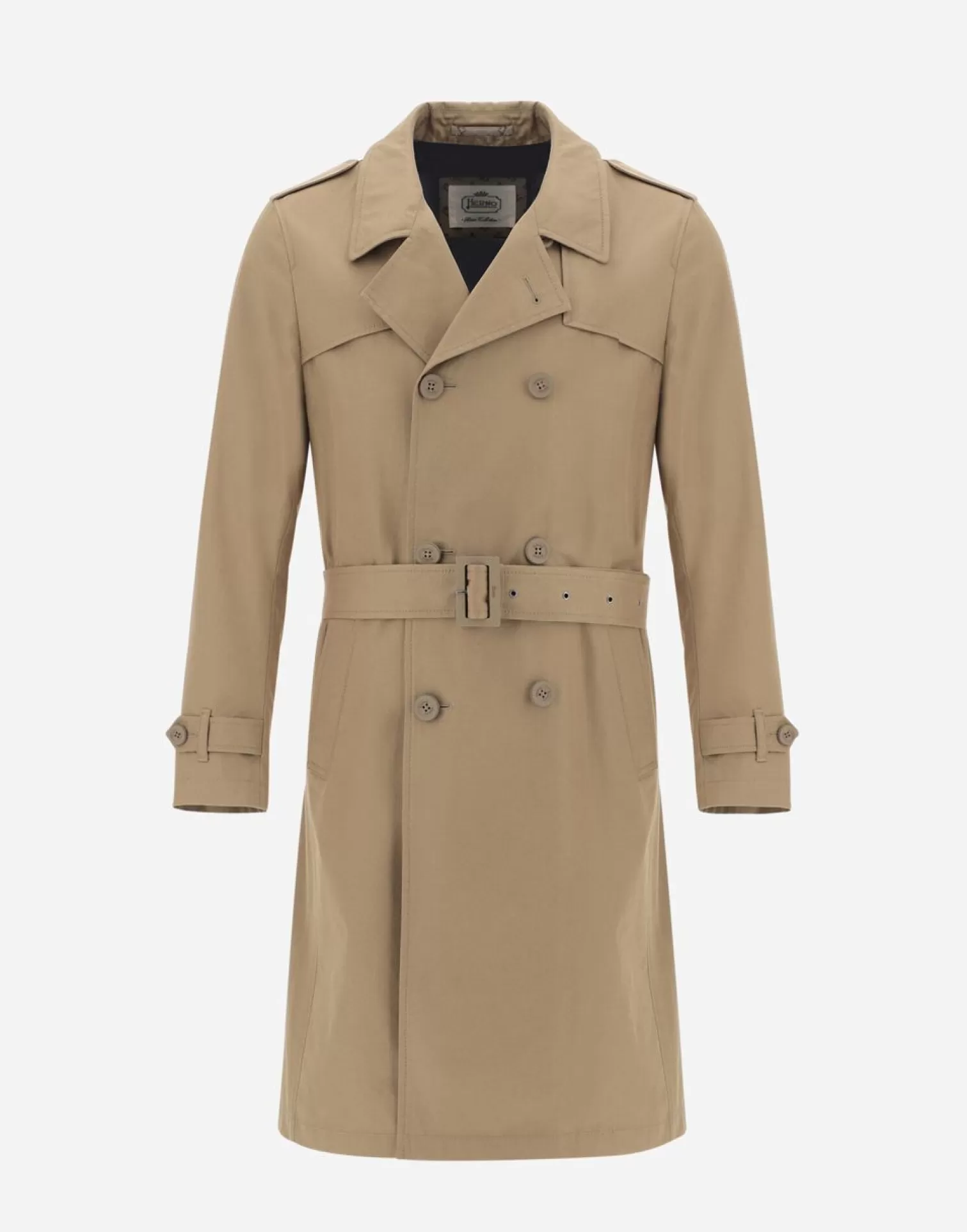 Herno Manteaux Et Trench-Coats>Trench Coat In Delon & Monogram Sand