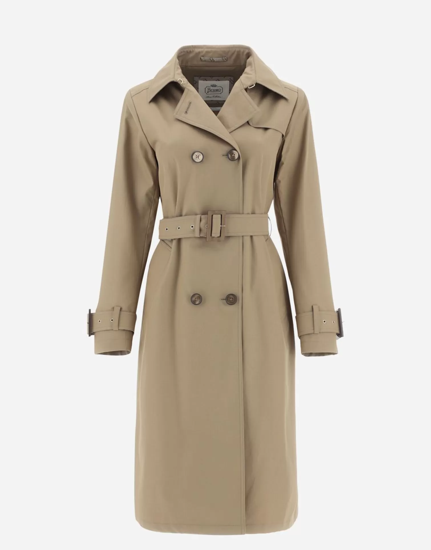 Herno Manteaux Et Trench-Coats>Trench Coat In Delon & Monogram Sand