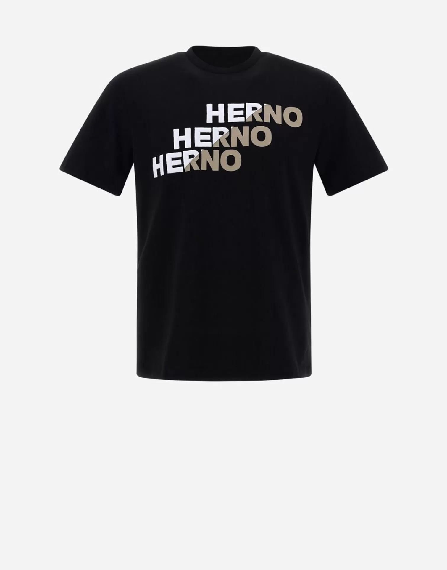 Herno T-Shirts Et Polos>T-Shirt In Compact Jersey Black