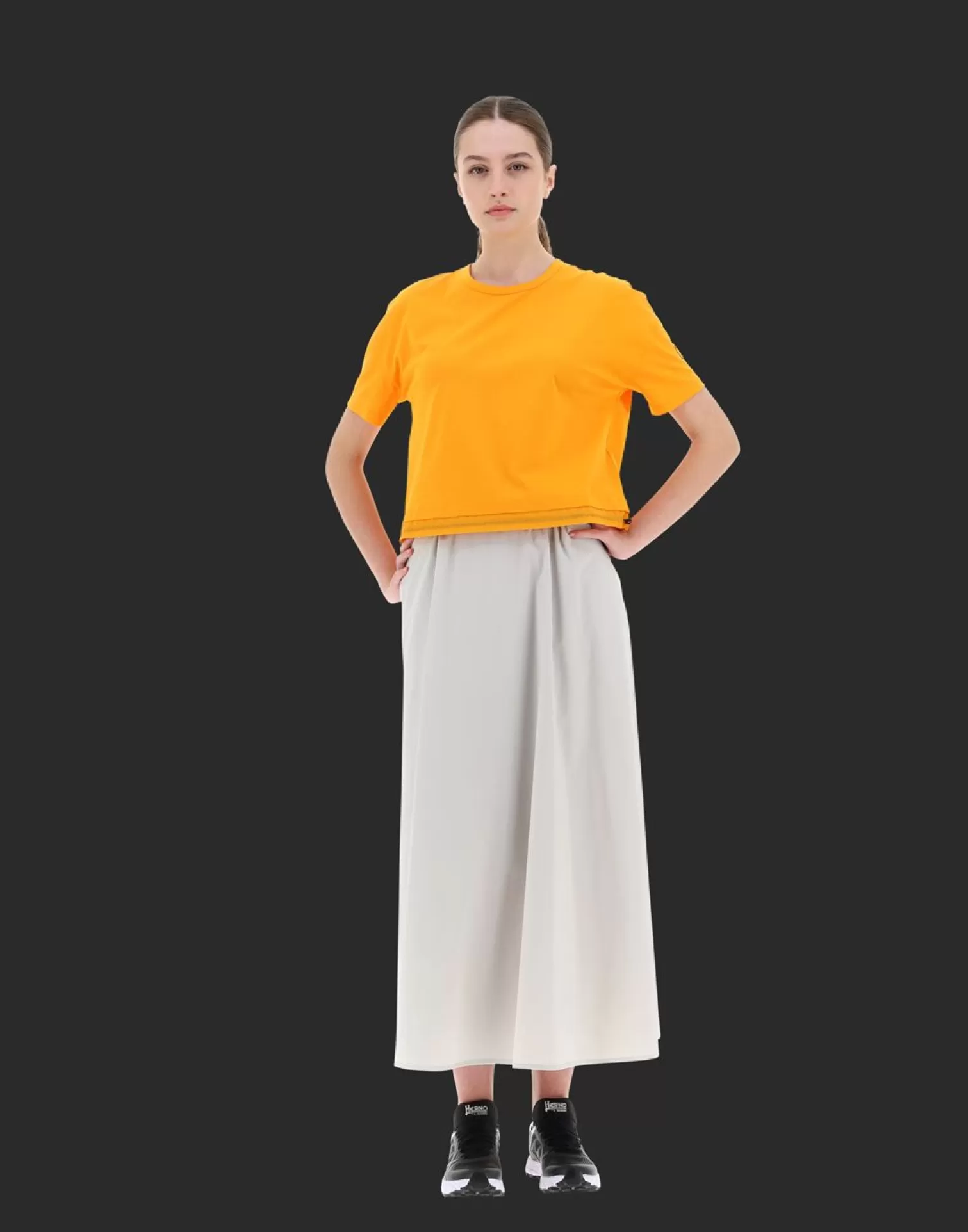 Herno T-Shirts>T-Shirt In Dynamic Interlock And Light Opalescent Apricot