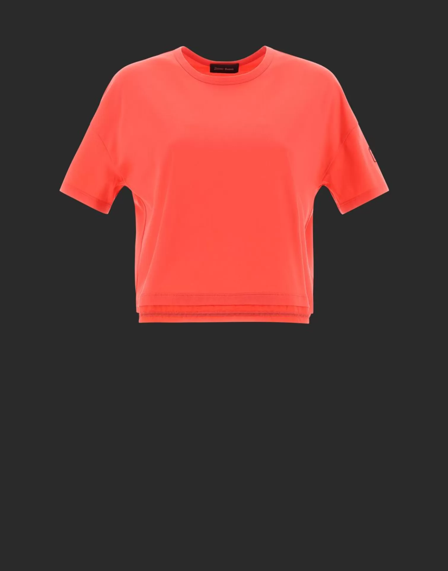 Herno T-Shirts>T-Shirt In Dynamic Interlock And Light Opalescent Paradise Pink