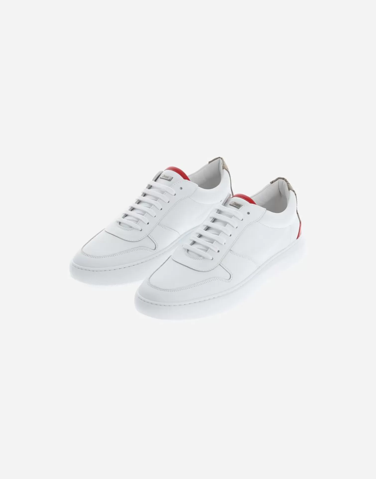 Herno Chaussures>Women'S Monogram Court Shoes White/Red